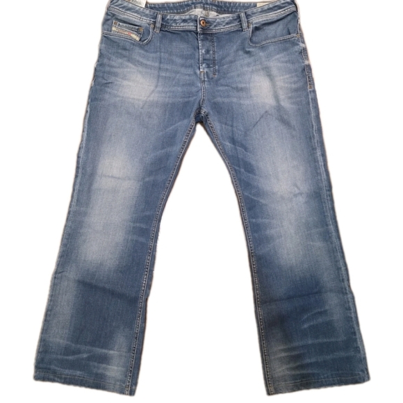 Diesel Mens Zathan Regular Fit Bootcut Stretch Jeans Size 40 X 30 0831D Grunge - Picture 1 of 12